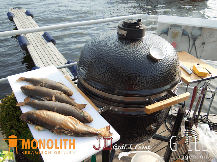 luxeevent grillevent monolith grill rökt fisk