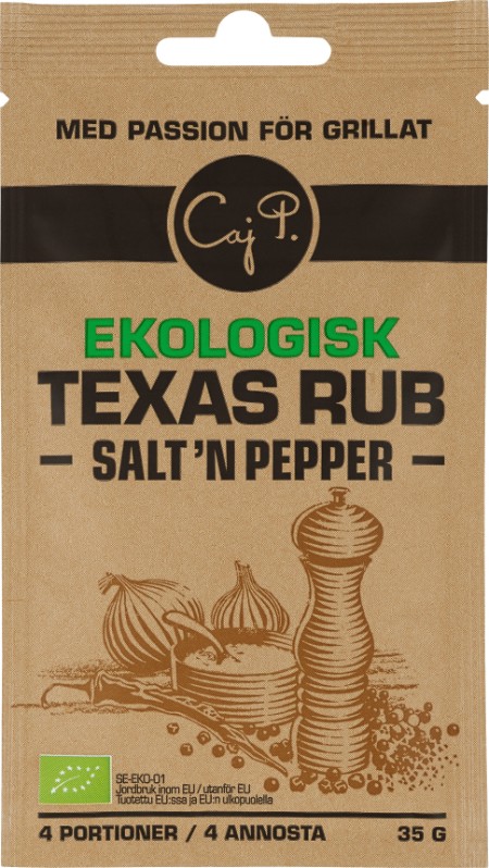 CajP Rub Texas Ekologisk 35 g